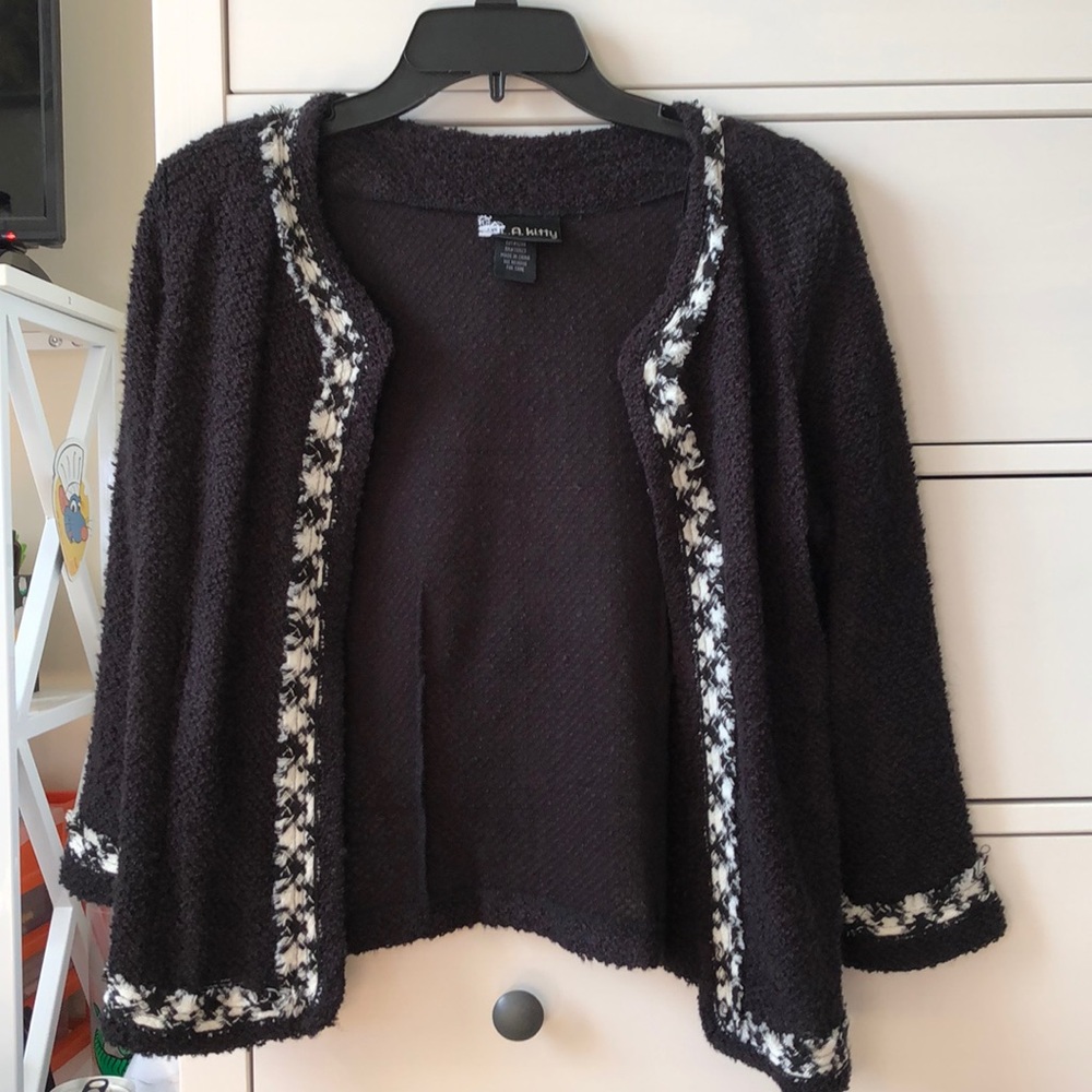 L.A. Kitty black and white cardigan